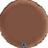Grabo Rund Folieballon 45 cm, Satin Chocolate