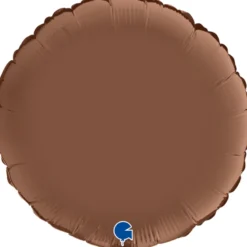 Grabo Rund Folieballon 45 cm, Satin Chocolate