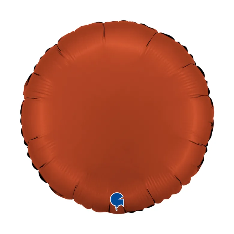 Grabo Rund Folieballon 45 cm, Satin Terrakotta