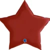 Grabo Stjerne Folieballon 46 cm, Satin Rubin Red