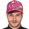 Grafisk 80's Kasket i Pink