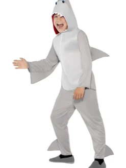 Grå Baby Shark m/Hætte