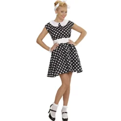 Grease kostume: Sort 50'er kjole