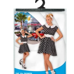 Grease kostume: Sort 50'er kjole