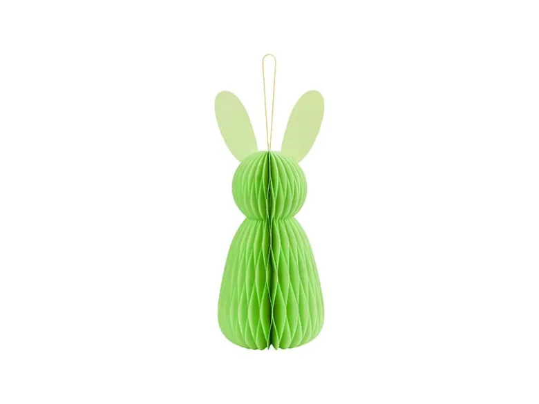 Grøn Påskehare Honeycomb Dekoration, 30 cm