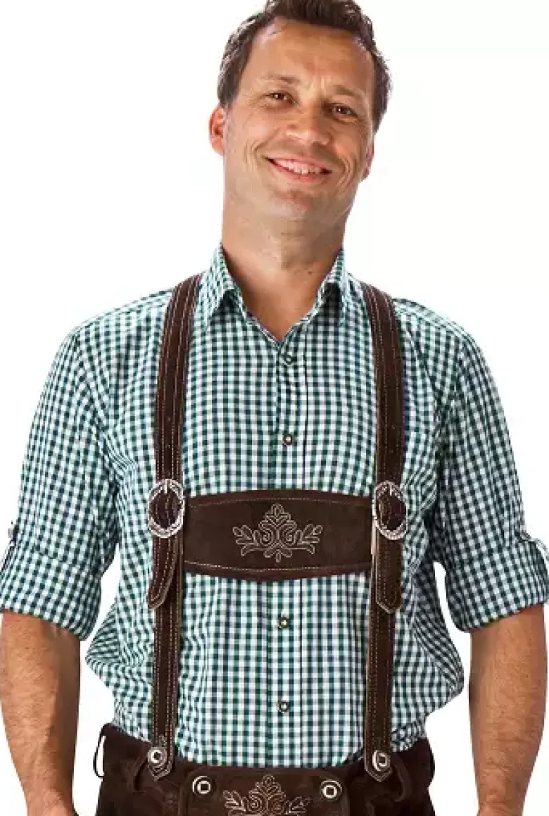 Grønternet Tyrolerskjorte til Oktoberfest