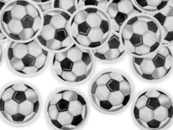 Grønt Konfettirør m/Runde Fodbolde, 40 cm