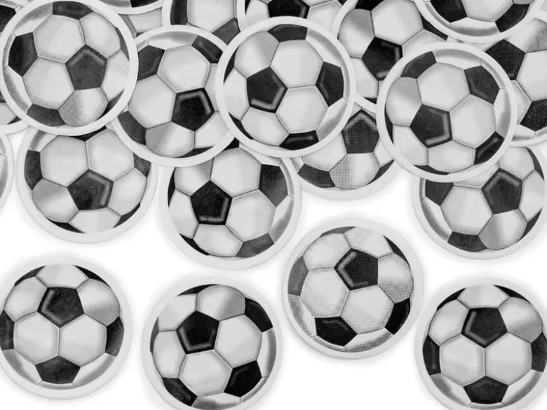 Grønt Konfettirør m/Runde Fodbolde, 40 cm