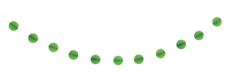 Guirlande med limegrønne "bolde"