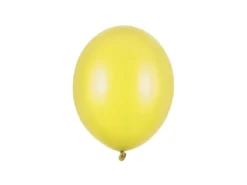 Gul Ballon Metallisk, 23 cm