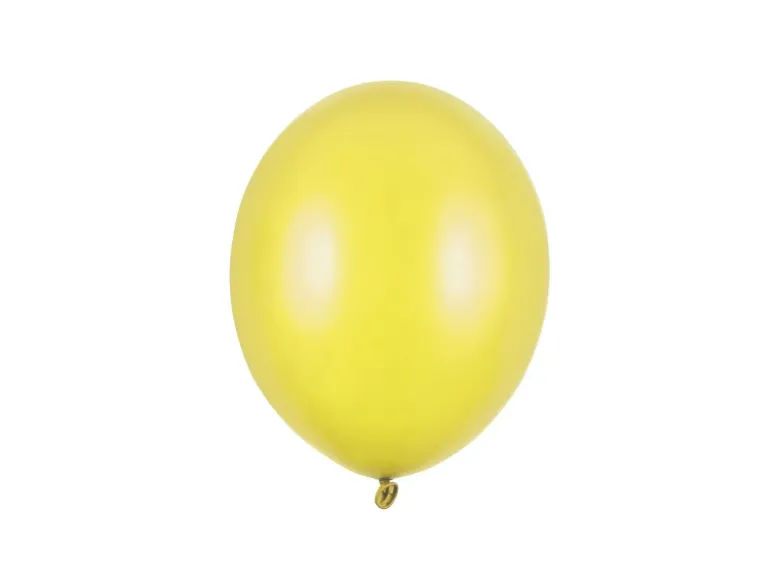 Gul Ballon Metallisk, 23 cm