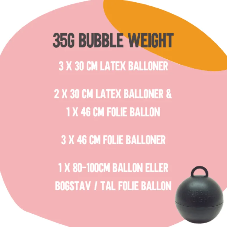 Gul Bubble Weight™ - Lille Ballonvægt, 35g