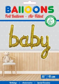 Guld 'Baby' Folie Ballon
