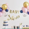 Guld "Baby Shower" Ballon & Guirlande Kit