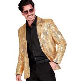 Guld Blazer med Pailetter
