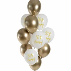 Guldbryllups Balloner - Golden Anniversary