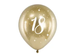 Guld Chrome Ballon, 18år , Glossy Latexballoner