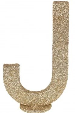 Guld Glitter J Bogstav Til Bordet