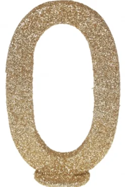 Guld Glitter O Bogstav Til Bordet