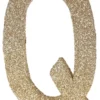 Guld Glitter Q Bogstav Til Bordet
