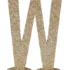 Guld Glitter W Bogstav Til Bordet