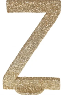 Guld Glitter Z Bogstav Til Bordet