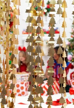 Guld Juletræer Back-Drop