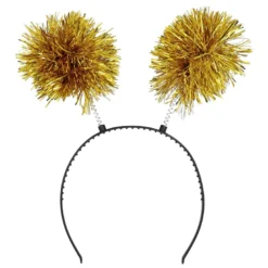 Guld Pompom Hårbøjle