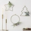 Guld Tråd Julefigurer - Cirkel, Stjerne, Juletræ