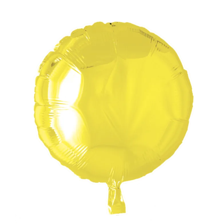 Gul Rund Folie Ballon