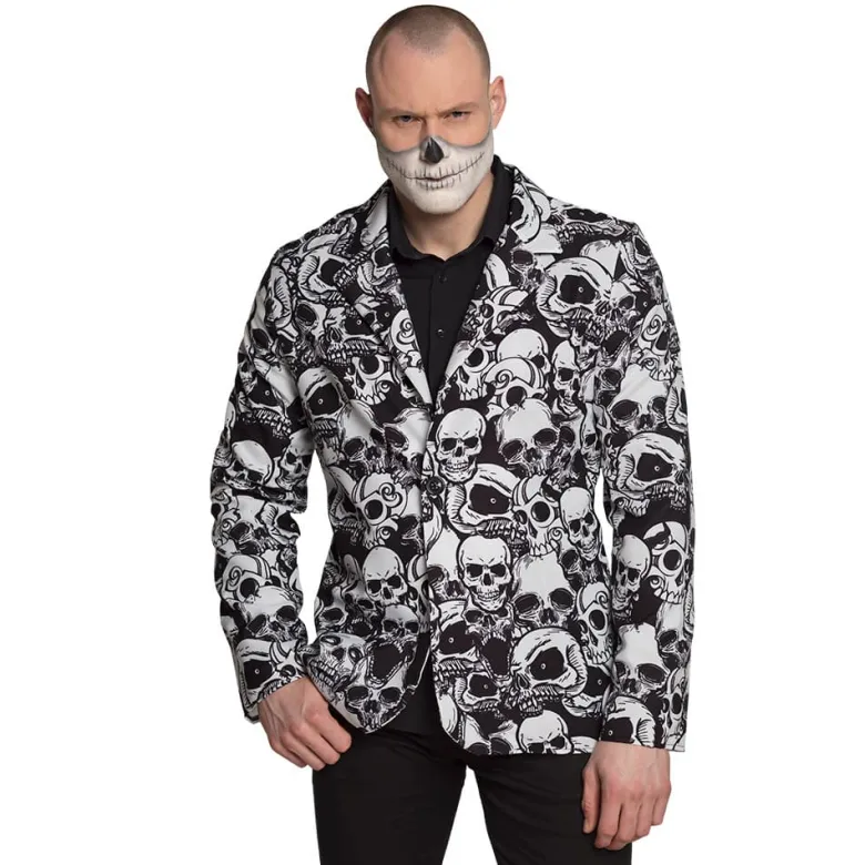 Halloween Blazer Jakke m/Kranier