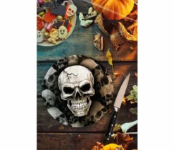 Halloween Kranie Tallerkner 23 cm, 6 stk.