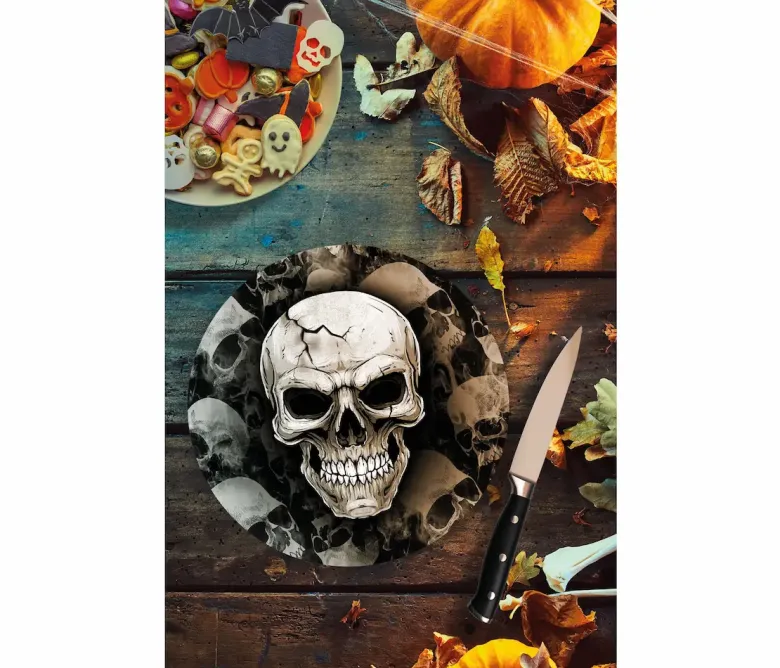 Halloween Kranie Tallerkner 23 cm, 6 stk.