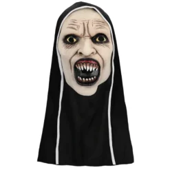 Halloween Maske - Skrigende Nonne