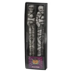 Halloween Mumie Stearinlys 25 cm, 2 stk.