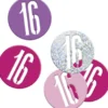 Happy BDAY Pink Glitz Konfetti - 16 År