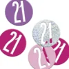 Happy BDAY Pink Glitz Konfetti - 21 År