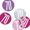 Happy BDAY Pink Glitz Konfetti - 70 År