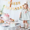 Happy Birthday Guirlande i Lyserød og Guld