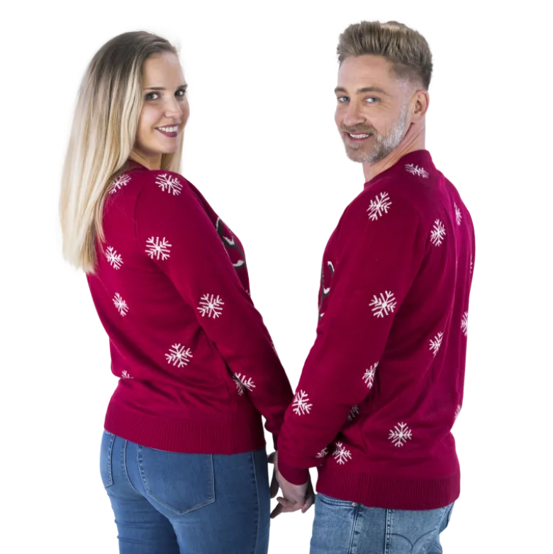 Hello Deer Rudolf Julesweater i Mørkerød