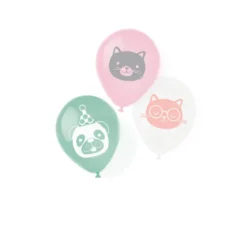 Hello Pets Pastel Latex Balloner 9'', 6 stk.