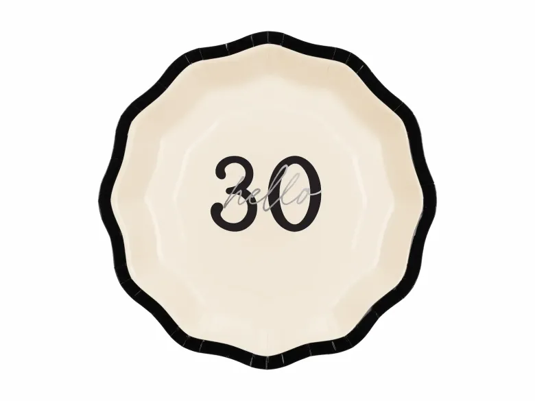 Hello 30 Tallerkner "Milestone", 6 stk.