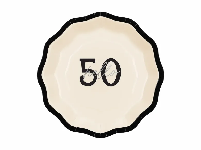 Hello 50 Tallerkner "Milestone", 6 stk.