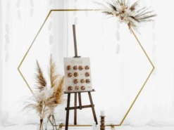 Hexagon Backdrop - Guld Baggrunds Stativ