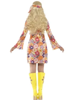 Hippie Kostume Flower Power, Dame