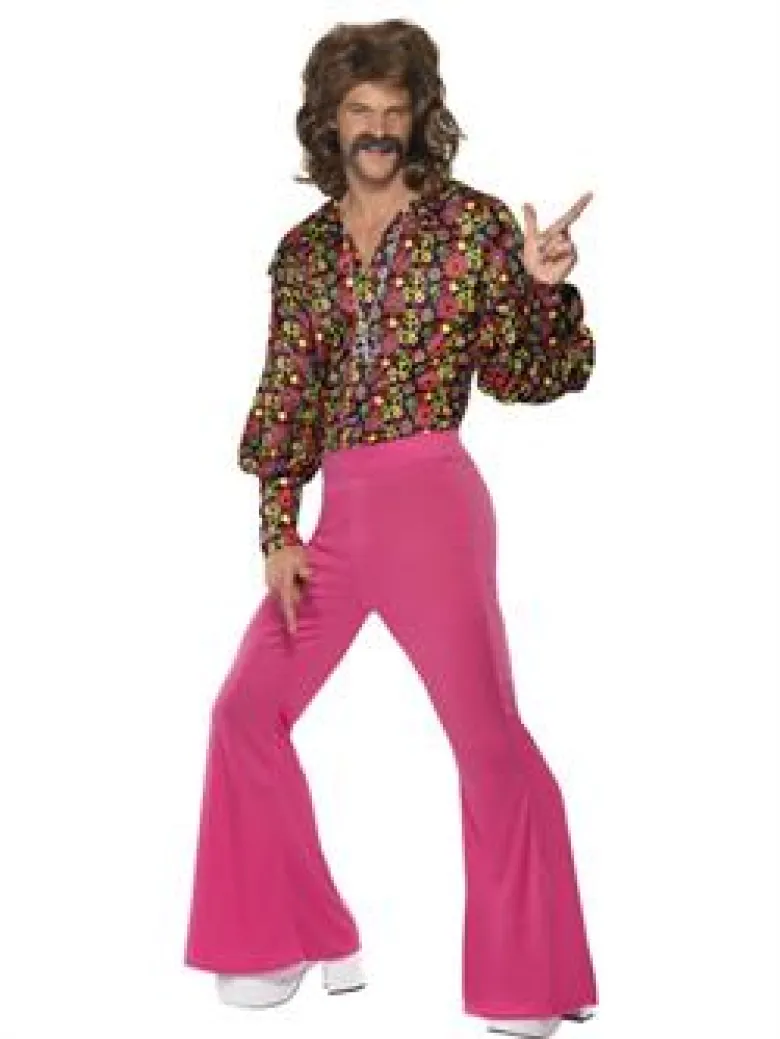 Hippie kostume: Pink 60'er Kostume