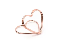 Hjerte Bordkortholdere, Rosegold