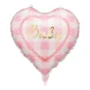 Hjerte Folieballon “Baby” lyserød– 35 cm