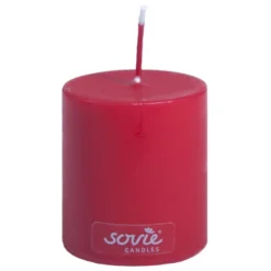 Højkvalitets Bloklys 5 x 6 cm, Rød