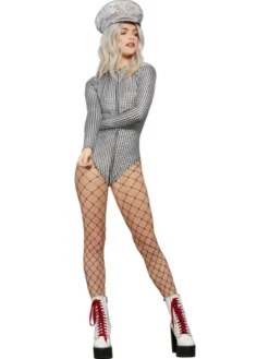 Holografisk Disco Fever Bodysuit uden Ben